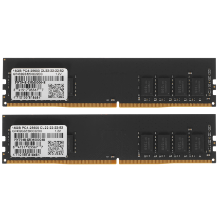 Оперативная память GeIL Pristine (GP432GB3200C22DC) 32 Гб черный