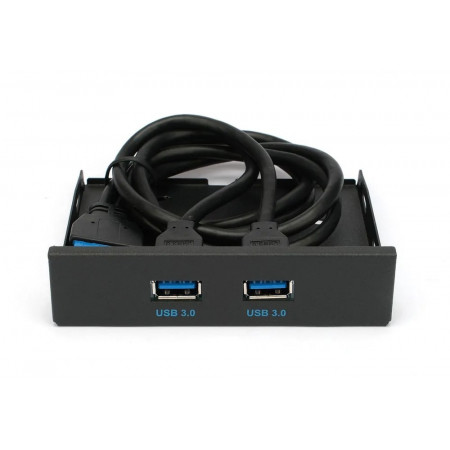 Планка на переднюю панель Gembird FP3.5-USB3-2A черный