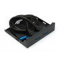 Планка на переднюю панель Gembird FP3.5-USB3-2A черный