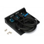 Планка на переднюю панель Gembird FP3.5-USB3-2A черный