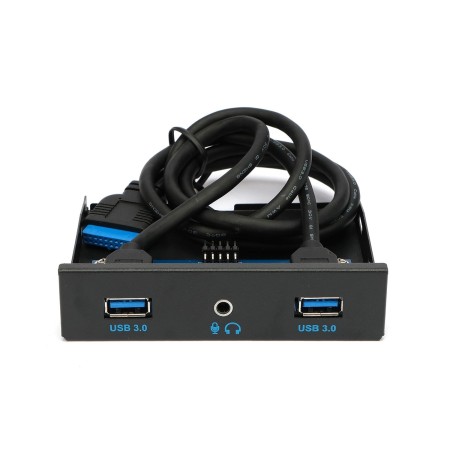 Плата расширения Gembird FP3.5-USB3-2A-HDA черный