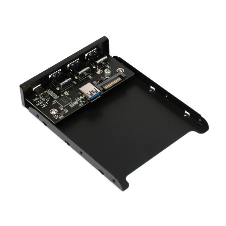 Плата расширения Gembird FP3.5-USB3-3A1C черный