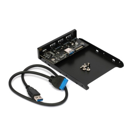 Плата расширения Gembird FP3.5-USB3-3A1C черный