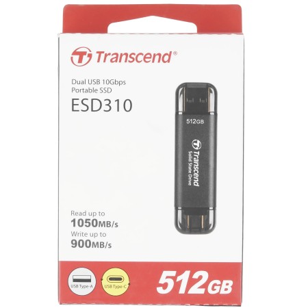 512 ГБ Внешний SSD диск Transcend TS512GESD310C черный