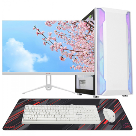Системный блок Core i5-12400F-2.5GHz/B760/RAM 32GB/SSD 1TB (M.2)/RTX4060Ti-8GB/no DVD/700W/Монитор 27" Sanc 180Hz белый