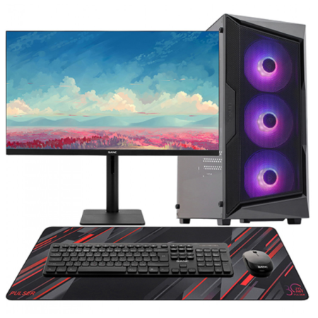 Системный блок Core i5-12400F-2.5GHz/B760/RAM 32GB/SSD 1TB (M.2)/RTX4060Ti-8GB/no DVD/750W/Монитор 27" Sanc 280Hz/ черный