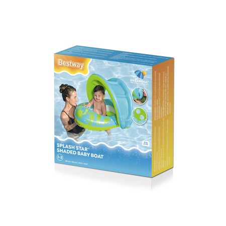 Надувная лодочка Bestway Splash Star Shaded 34091 розовый/синий