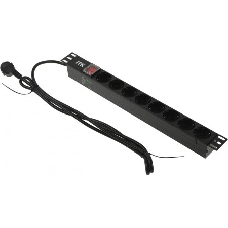 Распределитель питания для ИБП ITK PH12-8D1-P (PH12-8D1-P) черный
