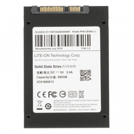 960 ГБ SSD диск LiteOn MU3 PH6 (PH6-CE960-L1) черный