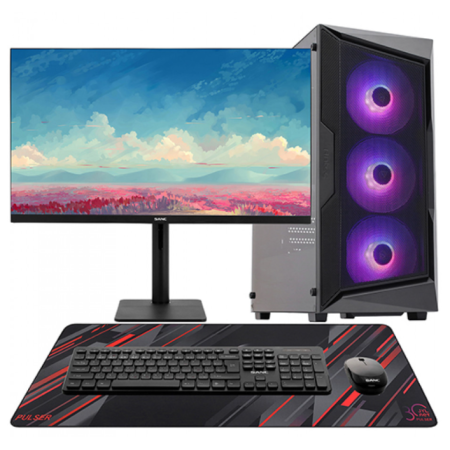 Системный блок Core i7-14700F-2.1GHz/B760/RAM 32GB/SSD 1TB (M.2)/RTX4060Ti-8GB/no DVD/750W/Монитор 27" Sanc 280Hz/ черный