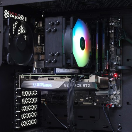 Системный блок Core i7-14700F-2.1GHz/B760/RAM 32GB/SSD 1TB (M.2)/RTX4070-12GB/no DVD/850W/ черный