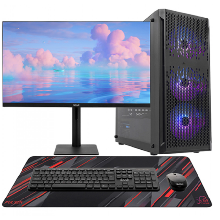 Системный блок Ryzen 5 5600X-3.7GHz/B550/RAM 32GB/SSD 1TB (M.2)/RTX4060-8GB/no DVD/750W/Монитор 27" Sanc 280Hz/ черный