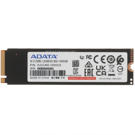 1000 ГБ SSD диск ADATA Legend 800 (ALEG-800-1000GCS) черный
