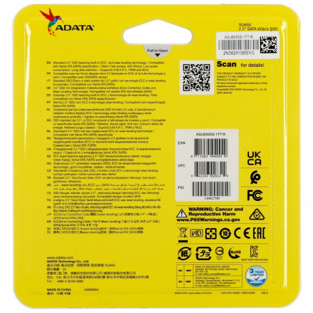 1000 ГБ SSD диск ADATA Ultimate SU650 (ASU650SS-1TT-R) черный