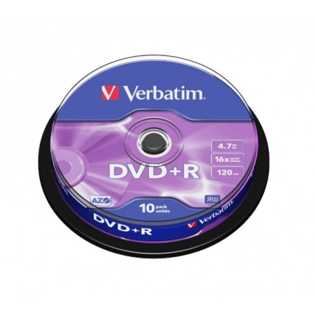 DVD-диск Verbatim 43498 4.7 ГБ Cake Box 16x 10 штук темно-синий