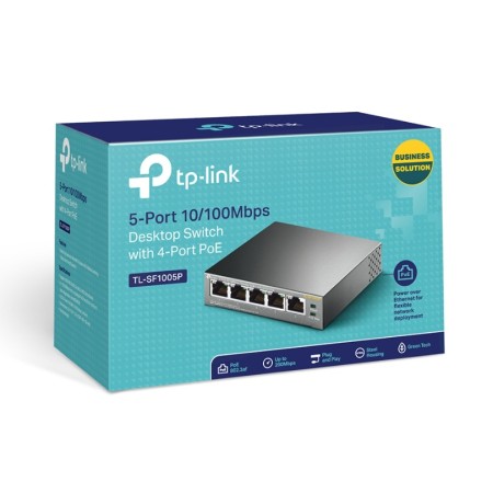 Коммутатор TP-Link TL-SF1005P V5.0 черный