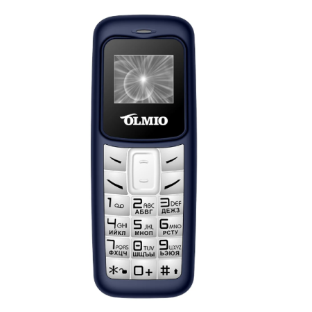 Мобильный телефон Olmio A02 (039375) синий-белый