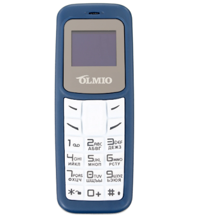 Мобильный телефон Olmio A02 (039375) синий-белый