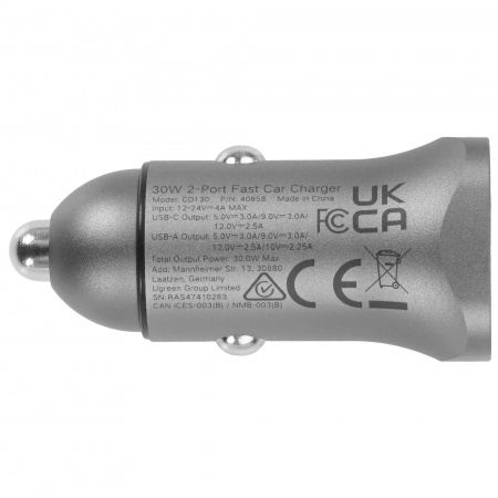 Зарядное устройство UGREEN CD130 (30780) Серый