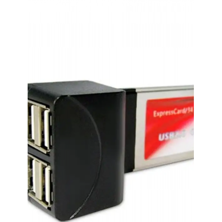 Адаптер Express Card USB HUB 4 Port черный