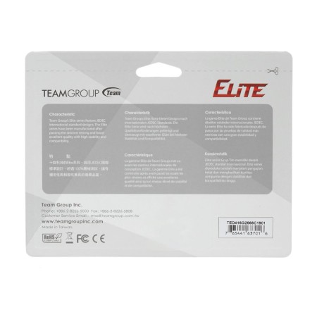 Оперативная память Team Group ELITE (TED44G2666C1901) 4 ГБ черный