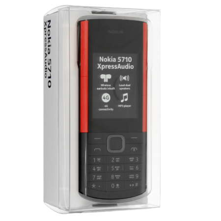 Мобильный телефон Nokia 5710 XpressAudio черный/красный