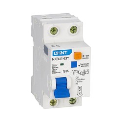 Дифференциальный автомат CHINT NXBLE-63Y 1P+N C40 30 мА AC (105546)