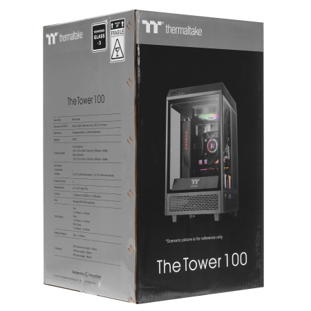 Корпус Thermaltake The Tower 100 (CA-1R3-00S1WN-00) черный
