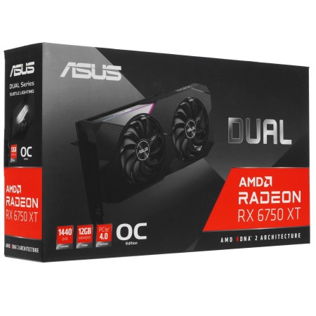 Видеокарта ASUS Dual Radeon RX 6750 XT OC Edition (DUAL-RX6750XT-O12G) 12 Гб черный