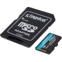 256 ГБ Карта памяти Kingston Canvas Go! Plus microSDXC (SDCG4/256GB) черный + адаптер