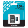 256 ГБ Карта памяти Kingston Canvas Go! Plus microSDXC (SDCG4/256GB) черный + адаптер