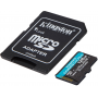 128 ГБ Карта памяти Kingston Canvas Go! Plus microSDXC (SDCG4/128GB) черный + адаптер