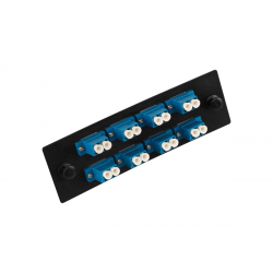 Патч-панель LANMASTER LAN-FOBM с 8 дуплексными адаптерами LC/OM2 (LAN-APM-8x2LC/OM2) черный