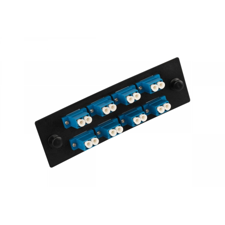 Патч-панель LANMASTER LAN-FOBM с 8 дуплексными адаптерами LC/OM2 (LAN-APM-8x2LC/OM2) черный