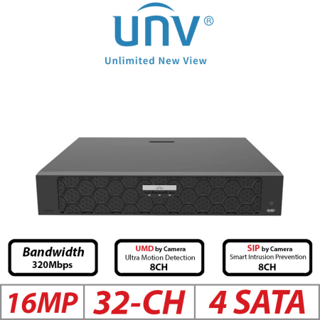 Видеорегистратор Uniview NVR504-32B черный