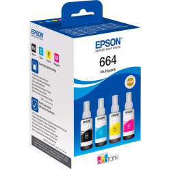 Набор чернил Epson 664 (C13T66464A) Чёрный, голубой, пурпурный, жёлтый