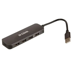 Док-станция D-Link DUB-H4 (DUB-H4 E1A) серый