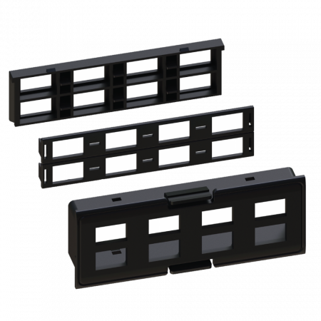 Патч-панель LANMASTER LAN-FRM-IN-8MPO черный
