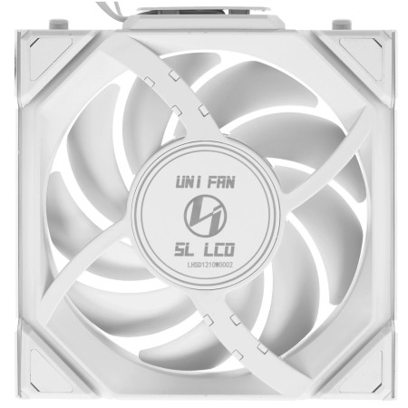 Вентилятор для корпуса Lian Li Uni Fan SL Wireless LCD 120 ARGB Reverse Blade белый