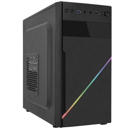 Системный блок Core i3-12100-3.3GHz/H610/RAM 8GB/SSD 512GB/no DVD/400W черный