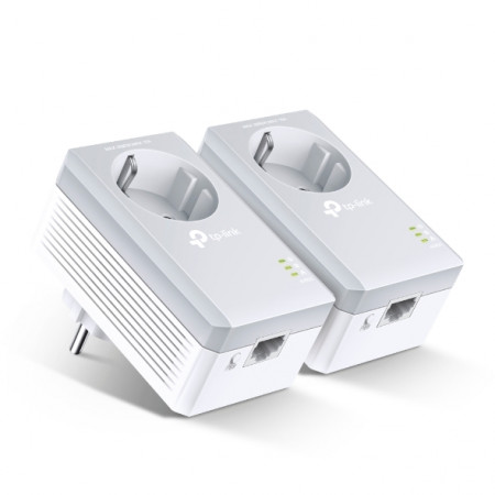 Сетевой адаптер Powerline Tp-Link TL-PA4010P KIT AC Pass Through серебристый