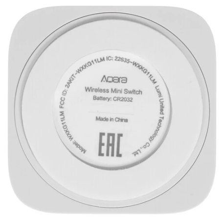 Умная кнопка Aqara Wireless Mini Switch (WXKG11LM) белый