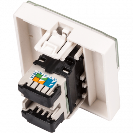 Информационная розетка Lanmaster Mosaic (LAN-SIP-23U5E-WH) белый