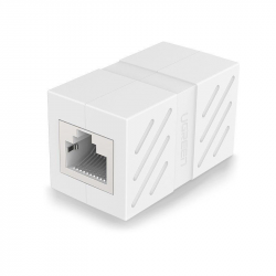 Разъем сетевой UGREEN NW114 RJ 45 Network Keystone Jack In-Line Coupler Female to Female 1pcs (White) (20311)