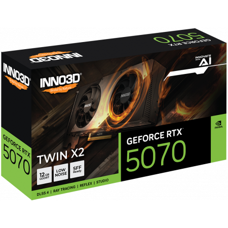 Видеокарта Inno3D GeForce RTX 5070 TWIN X2 (N50702-12D7-195064N) 12 Гб черный