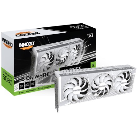 Видеокарта INNO3D GeForce RTX 5080 X3 OC WHITE (N50803-16D7X-17605211) 16 Гб белый