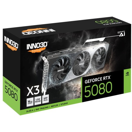 Видеокарта INNO3D GeForce RTX 5080 X3 (N50803-16D7-176068N) 16 Гб черный