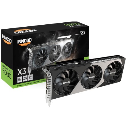 Видеокарта INNO3D GeForce RTX 5080 X3 (N50803-16D7-176068N) 16 Гб черный
