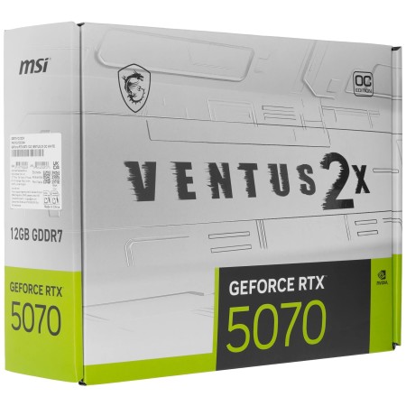 Видеокарта MSI GeForce RTX 5070 VENTUS 2X OC WHITE (RTX 5070 12G VENTUS 2X OC WHITE) 12 Гб белый