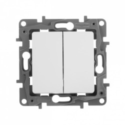 Выключатель Legrand Etika 672212 2х клавишный белый
